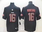 Nike 49ers 16 Joe Montana Black Impact Rush Limited Jersey,baseball caps,new era cap wholesale,wholesale hats